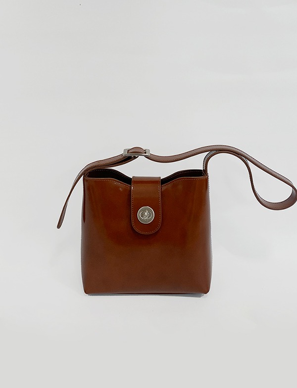 square enamel bag(leather)